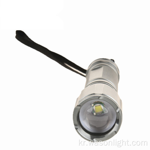 Hot Sale 5 모드 알루미늄 하이빔 포커스 가능한 USB 충전식 USB 밝은 휴대용 비상 캠핑 LED 토치 손전등